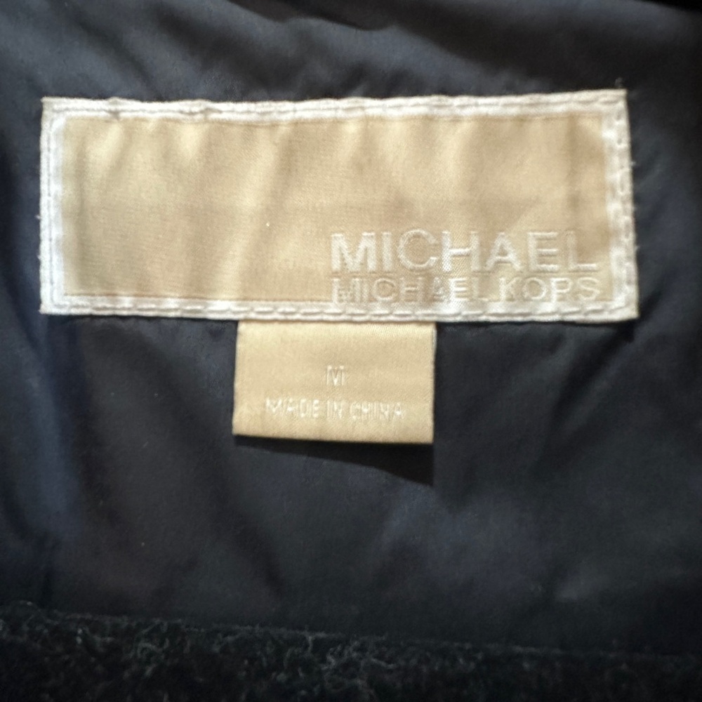 Michael Kors Black Puffer Jacket with Gold Accents size medium - Picture 4 of 6
